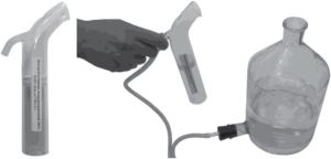 Однопозицонный ручной дозатор Клычникова: (а) – отдельный дозатор, (б) – в сборе.